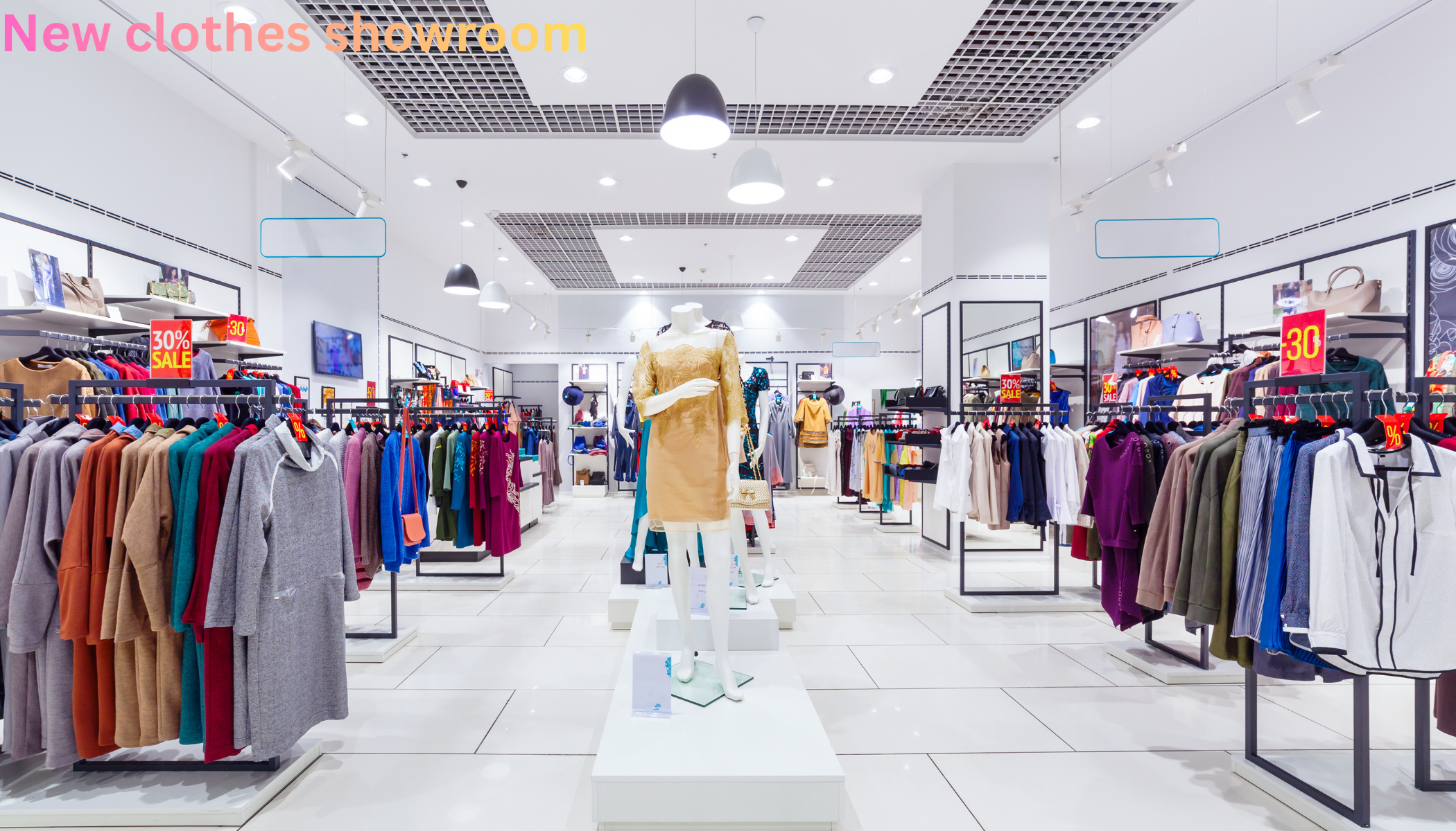 Welcome to our New Clothes Showroom, where elegance meets comfort! Discover a stunning collection of women’s wear – from trendy casuals to classy formals, all under one roof. Enjoy exciting offers with up to 30% off on selected items.